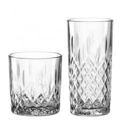 Verres - LEONARDO - Lot de 12 - 6 Verres Hauts - 6 Verres Bas - Lavable au Lave-Vaisselle