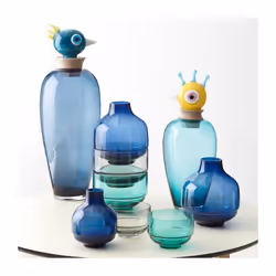 LEONARDO Papageno vase Vase en forme de bouteille Bleu