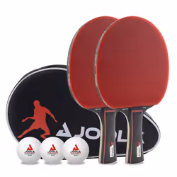Lot de 2 raquettes et 3 balles de tennis de table Joola Pro