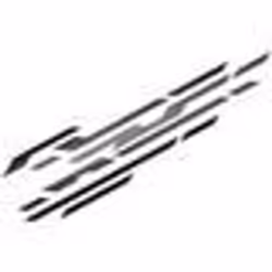 Film adhésif pour voiture - FOLIATEC - Car Design Street - Noir - Lot de 2 - Plastique