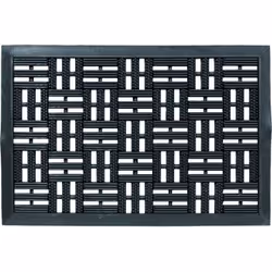 Puag Astra, Paillasson caoutchouc, Intérieur & extérieur, Rectangulaire, Noir, Monochromatique, Caoutchouc