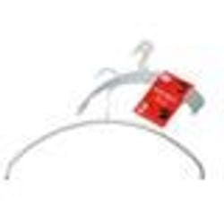MAWA Cintres - Lot de 10 - Cintres Gagne-Place Antiglisse pour T-Shirts et Pulls - Crochet Pivotant 360° - 40 cm Argent