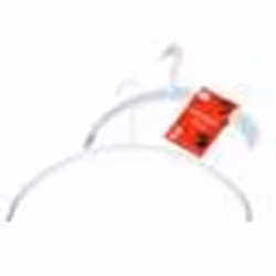 MAWA Cintres - Lot de 10 - Cintres Gagne-Place Antiglisse pour T-Shirts et Pulls - Crochet Pivotant 360° - 36 cm Blanc
