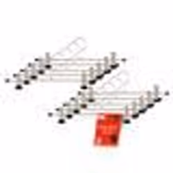 MAWA Cintres avec Pinces - Lot de 10 - Cintres Antiglisse Gagne-Place pour Pantalons et Jupes - Crochet Pivotant 360° - 30 cm ...