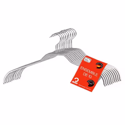 Cintre Silhouette 41 cm Argenté lot de 10