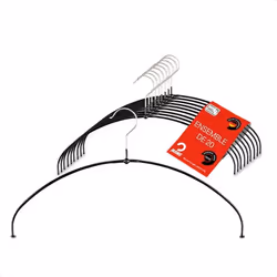 MAWA Cintres Light - Lot de 20 - Cintres Antiglisse pour T-Shirts Tops et Pulls Légers - Crochet 360° - 40 cm Noir