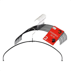 MAWA Cintres Light - Lot de 20 - Cintres Antiglisse pour T-Shirts Tops et Pulls Légers - Crochet 360° - 40 cm Noir