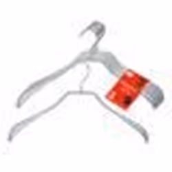 MAWA Cintres Métalliques - Lot de 10 - Forme Corps - Pour Vestes Manteaux Blazers - Crochet Pivotant 360° - 42 cm Argent