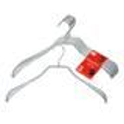 MAWA Cintres Métalliques - Lot de 10 - Forme Corps - Pour Vestes Manteaux Blazers - Crochet Pivotant 360° - 42 cm Argent