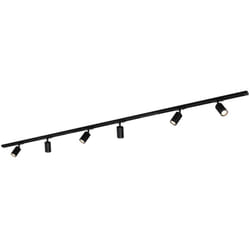Système de rails Briloner, kit complet, 6 spots GU10, orientables, pivotants, noir, 2,25 m