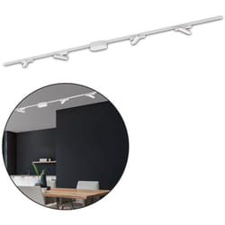 B.k.licht - Briloner Luxtrail Système de rails, set complet, 4x led Tracklight, orientable, alimentation, blanc, 2 m