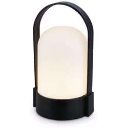 Lampe de table LED noire Cette lampe de table accu compacte impressionne par son design l gant et son anse pratique. Avec sa  ...
