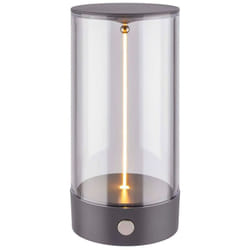 B.k.licht - Briloner Wiggle Lampe de table led sans fil, interrupteur à 4 positions, batterie, lumière blanche chaude, filament, anthracite, Ø7 x