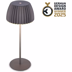 Lampe de table rechargeable CHAMP en anthracite : Lampe primée (German Design Award 2025, Best of Design Award 2025 de Schöne ...