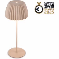 Lampe de table rechargeable CHAMP en beige : Lampe primée (German Design Award 2025, Best of Design Award 2025 de Schöner Woh ...