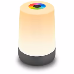Lampe chevet à batterie en anthracite : Cette élégante lampe associe une lumière blanc chaud à un éclairage RGB coloré (2,8W, ...
