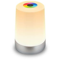 B.k.licht - Briloner Nubsi Lampe de table led sans fil IP44,dimmable, rgb+w, tactile, batterie, protection contre les éclaboussures, chrome mat, Ø9 x