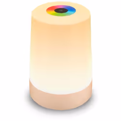Lampe chevet à batterie en beige : Cette élégante lampe associe une lumière blanc chaud à un éclairage RGB coloré (2,8W, 280l ...