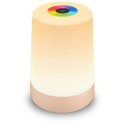 B.k.licht - Briloner Nubsi Lampe de table led sans fil IP44,dimmable, rgb+w, tactile, batterie, protection contre les éclaboussures, beige mat, Ø9 x