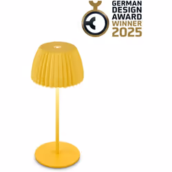 Lampe de table rechargeable RIFFLE Mini en jaune : Lampe primée (German Design Award 2025, Best of Design Award 2025 de Schön ...