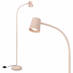 Lampadaire sur pied en beige Ce lampadaire sur pied salon en métal séduit par son design minimaliste et sa tête orientable. I ...