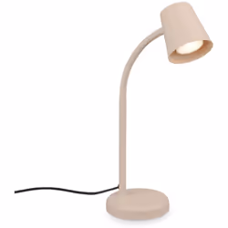 Lampe de bureau en beige : Cette élégante lampe de chevet en métal avec tête orientable est idéale pour les tables de nuit, l ...