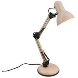 Briloner PIXA Lampe de table, orientable, interrupteur à câble, alimentation par fiche, beige, 15,5 x 53 cm