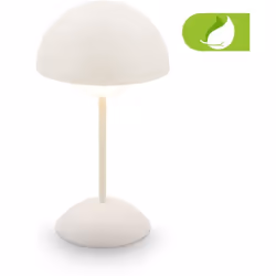 Lampe de table à batterie couleur blance : Cette lampe de table extérieur élégante avec abat-jour sphérique et LED 3W (250lm, ...