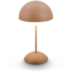 B.k.licht - Briloner kugle Lampe de table sans fil IP44, variateur, tactile, batterie, protection contre les éclaboussures, coffee, Ø16 x 29 cm