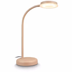 Lampe de bureau beige : Élégante et moderne, cette lampe offre 800lm de lumière blanc chaud (3.000K) via une LED de 8W, parfa ...