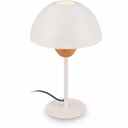 Lampe de chevet Coffee & Gris clair au design bicolore moderne Cette lampe à poser en métal combine une finition coffee chale ...