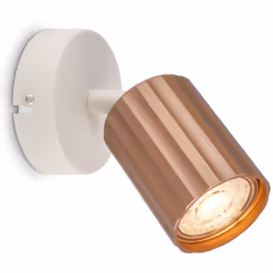 Spot in Coffee Ce spot moderne en m tal impressionne par son l gant bo tier stri et son culot GU10 (max. 9W). Il offre des so ...