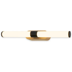 B.k.licht - Briloner Runt Lampe miroir salle de bain led, montage mural, IP44 protection contre les éclaboussures, vissable, blanc chaud, noir-bois,