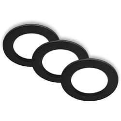 B.k.licht - Briloner jeft Set de 3 spots led encastrables 230V, plats, 9 cm de diamètre, lumière blanc neutre, noir, Ø9 x 2,8 cm