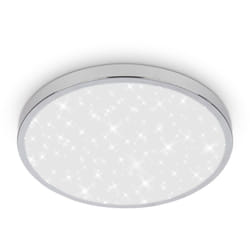 Briloner TAK Plafonnier salle de bain LED, protection contre les éclaboussures, ciel étoilé, lumière blanc neutre, Ø24 x 6 cm