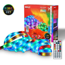 B.k.licht - Briloner Ruban led 5m, rgb ic changement de couleur dynamique, cct, télécommande, dimmable, Smart, autocollant, blanc, 500 x 1 cm