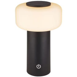 B.k.licht - Briloner juna Lampe de table sans fil IP44, Variable, tactile, batterie, protection contre les éclaboussures, anthracite, Ø13 x 20,6 cm