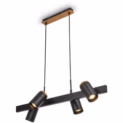 Suspension noire au design moderne et intemporel Avec sa finition noire élégante, ce lustre salon en métal séduit par son sty ...