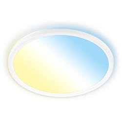 B.k.licht - Briloner tava Panneau led, efficacité énergétique a, lumière 50.000h, variateur, télécommande, blanc, Ø29,3 x 3 cm