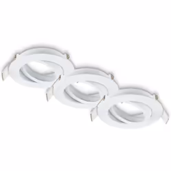 Lot de 3 spots encastrables blancs Avec leur design moderne et discret, ce lot spot encastrable sintègre parfaitement dans un ...