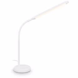 Lampe de chevet LED blanche au design épuré Cette lampe de chevet blanche séduit par son esthétique minimaliste et sintègre p ...