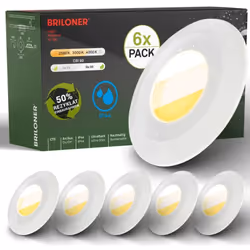 Matériau durable: avec un cadre d'encastrement blanc fabriqué à partir de 50% de plastique recyclé, ces spots encastrables of ...