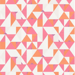 BRICOFLOR Papier Peint forme géométrique orange et rose Papier Peint graphique pour cuisine, salon & plus Tapisserie intissée