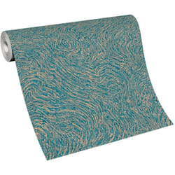 Erismann - bricoflor Papier Peint moderne bleu pétrole Tapisserie trompe l'oeil bleu Papier Peint intissé et structuré pour chambre, salon & plus