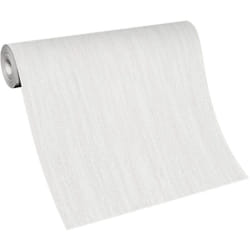 Erismann - bricoflor Papier Peint uni blanc Papier Peint texturé blanc pour salon, couloir & plus Tapisserie intissée monochrome blanche