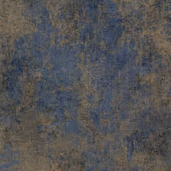 Papier peint vinyle texturé béton de luxe Elle Decoration bleu marine / or 10438-08