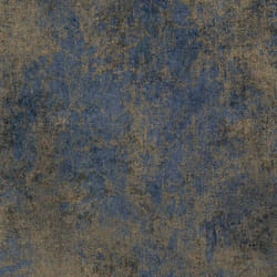 Papier peint vinyle texturé béton de luxe Elle Decoration bleu marine / or 10438-08