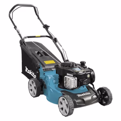 Makita PLM4120N tondeuse à gazon Tondeuse à gazon poussée Essence Noir, Bleu, Gris