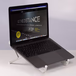 Lindy 20916 Support de livres Supports de Notebook Argent, Blanc 15.6"