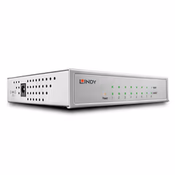 Lindy 25045, Géré, Gigabit Ethernet (10/100/1000), Connexion Ethernet, supportant l'alimentation via ce port (PoE)
